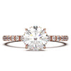 0.8 Carat Round Lab Grown Diamond Pave Engagement Ring