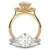 Elegant Three-Stone Engagement Ring with 1.5 Carat Center Stone