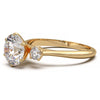 Elegant Three-Stone Engagement Ring with 1.5 Carat Center Stone