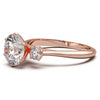 Elegant Three-Stone Engagement Ring with 1.5 Carat Center Stone