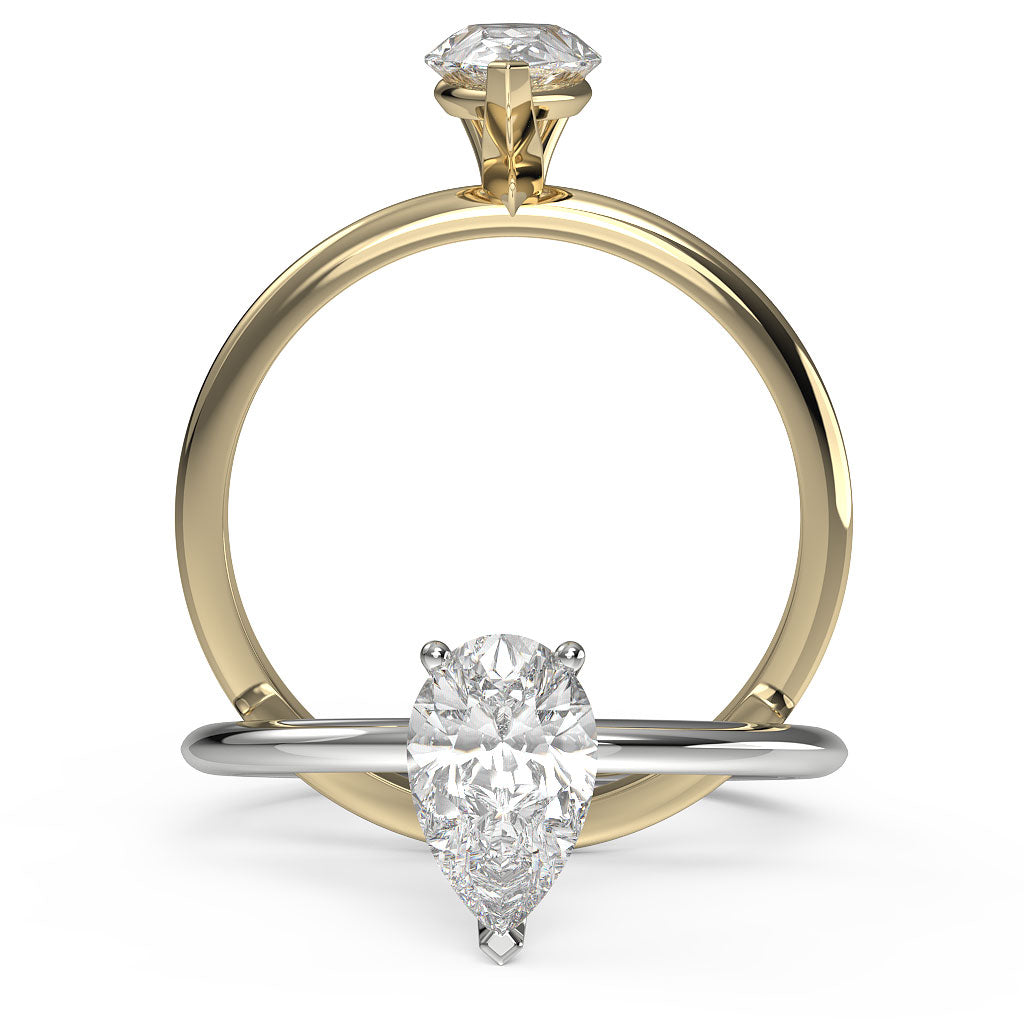 Pear-shaped Solitaire Ring