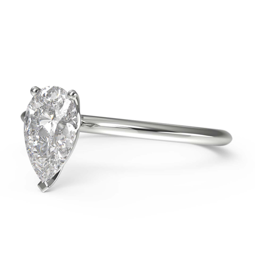 Pear-shaped Solitaire Ring