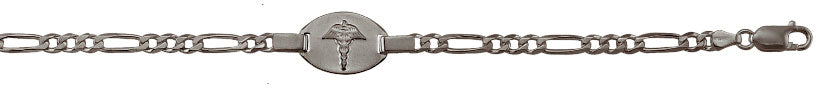 Sterling Silver Medical Alert Bracelet - Custom Engravable - XN7217