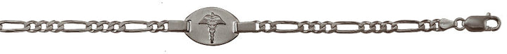 Sterling Silver Medical Alert Bracelet - Custom Engravable - XN7217