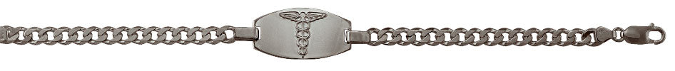 Sterling Silver Medical Information Bracelet - Engravable - XN7218
