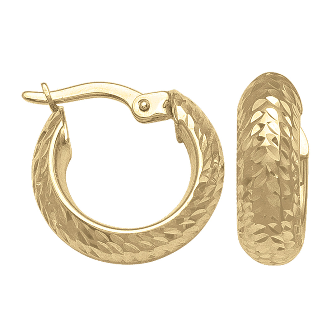 YELLOW GOLD HOOP EARRING