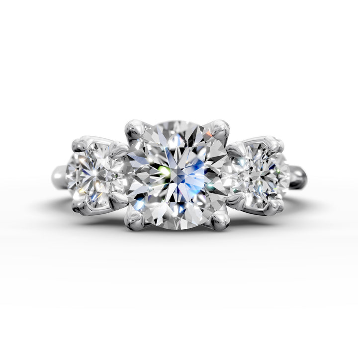 1 CT Round Lab-Grown Diamond Three-Stone Engagement Ring
