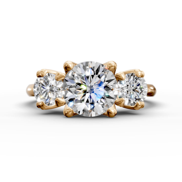 1 CT Round Lab-Grown Diamond Three-Stone Engagement Ring