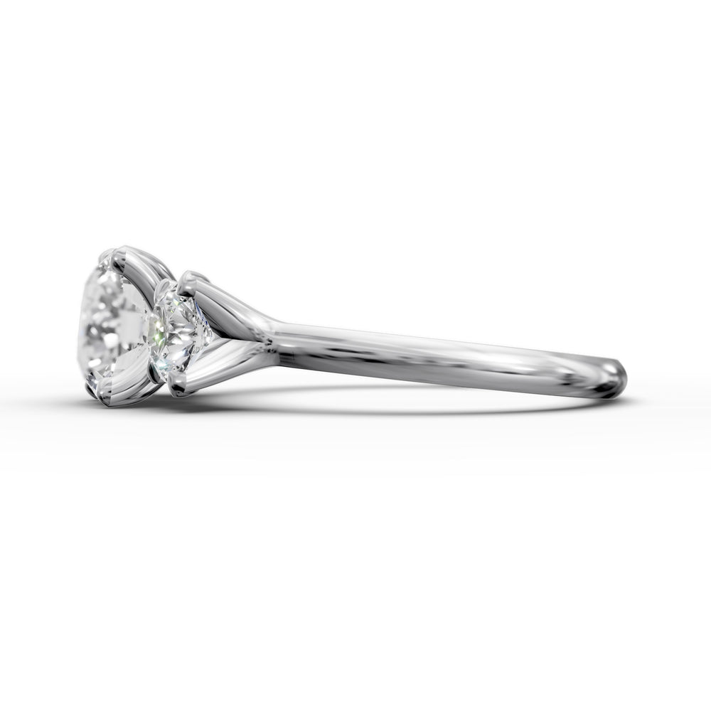 1 CT Round Lab-Grown Diamond Three-Stone Engagement Ring