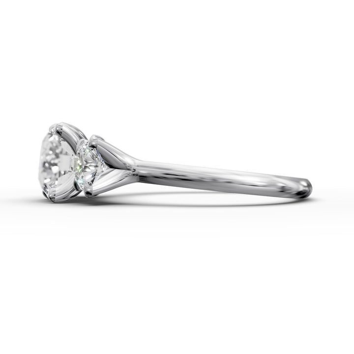 1 CT Round Lab-Grown Diamond Three-Stone Engagement Ring
