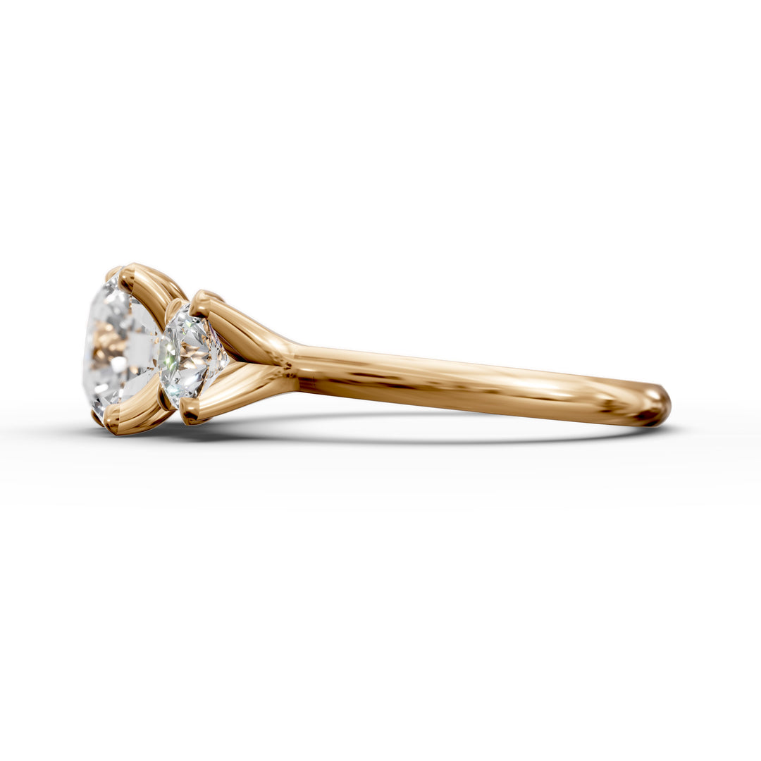 1 CT Round Lab-Grown Diamond Three-Stone Engagement Ring