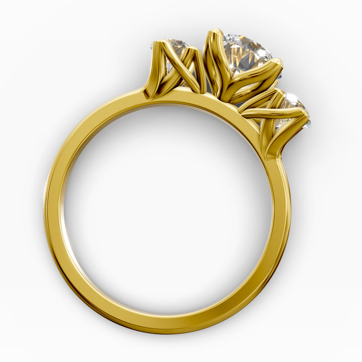 1 CT Round Lab-Grown Diamond Three-Stone Engagement Ring