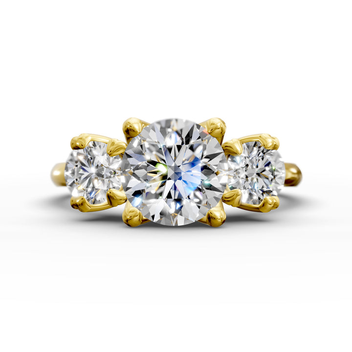 1 CT Round Lab-Grown Diamond Three-Stone Engagement Ring