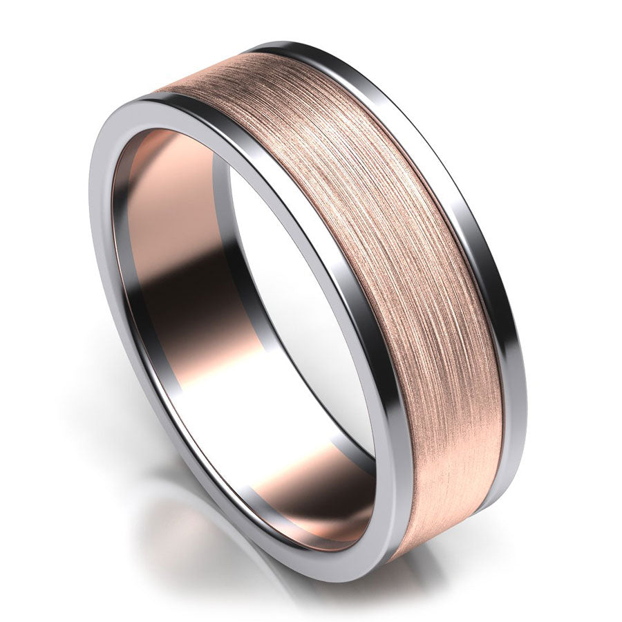 Brushed men's wedding band