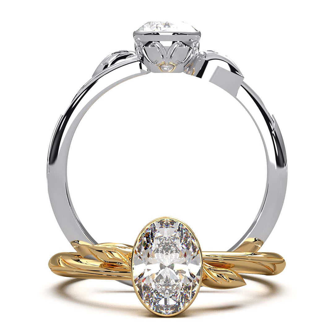 Oval Bezel Engagement Ring