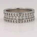 14K Gold Unisex Wedding Band with 1.00 CT Natural Diamonds