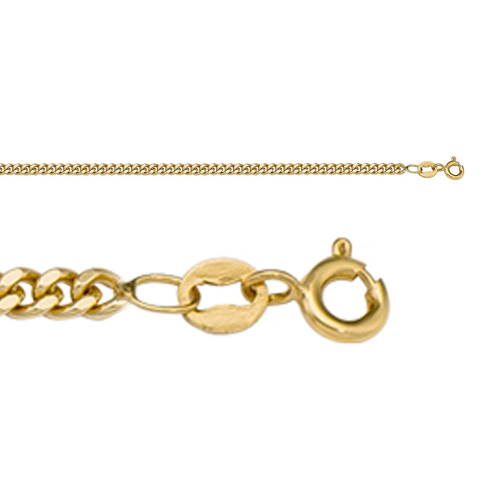 10K / 14K / 18K Yellow Gold Curb Necklace 1.2mm - artistry redefined