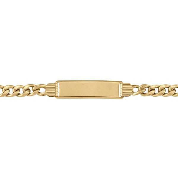 10k/14k/18k Yellow Gold ID Bracelet - 5.4 mm Wide - 8 inches Long - Men's Jewelry - Designed for Confidence & Style 14k Yellow Gold / 8 / 8.6