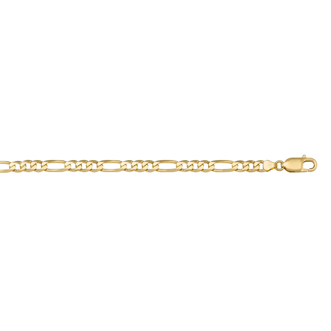 10K / 14K / 18K Yellow Gold Figaro Necklace 5.1mm - a timeless masterpiece