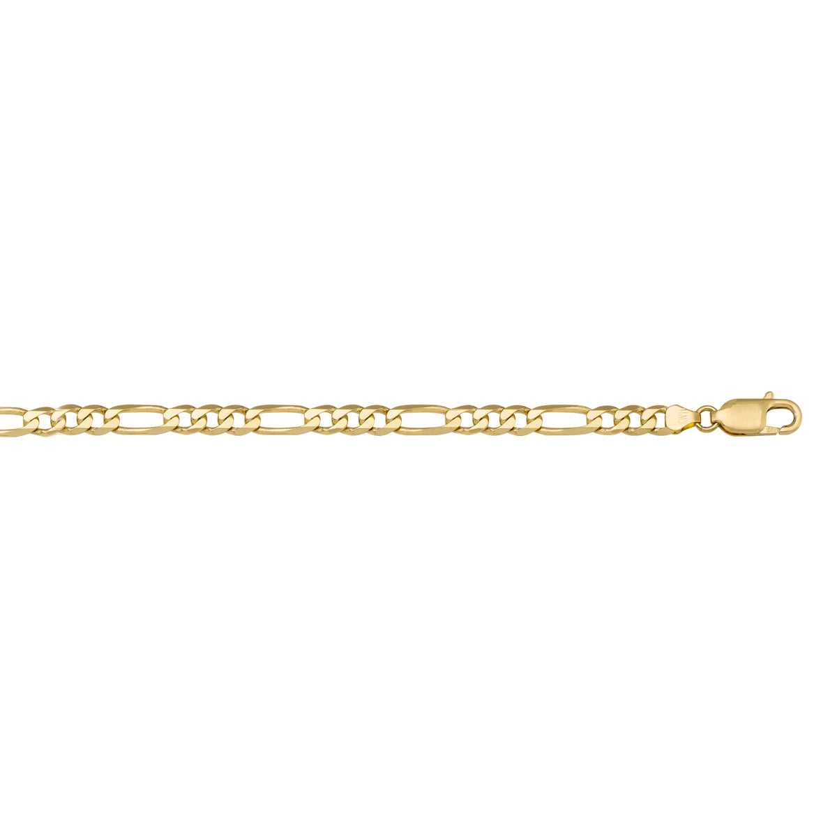 10K / 14K / 18K Yellow Gold Figaro Necklace 5.1mm - a timeless masterpiece