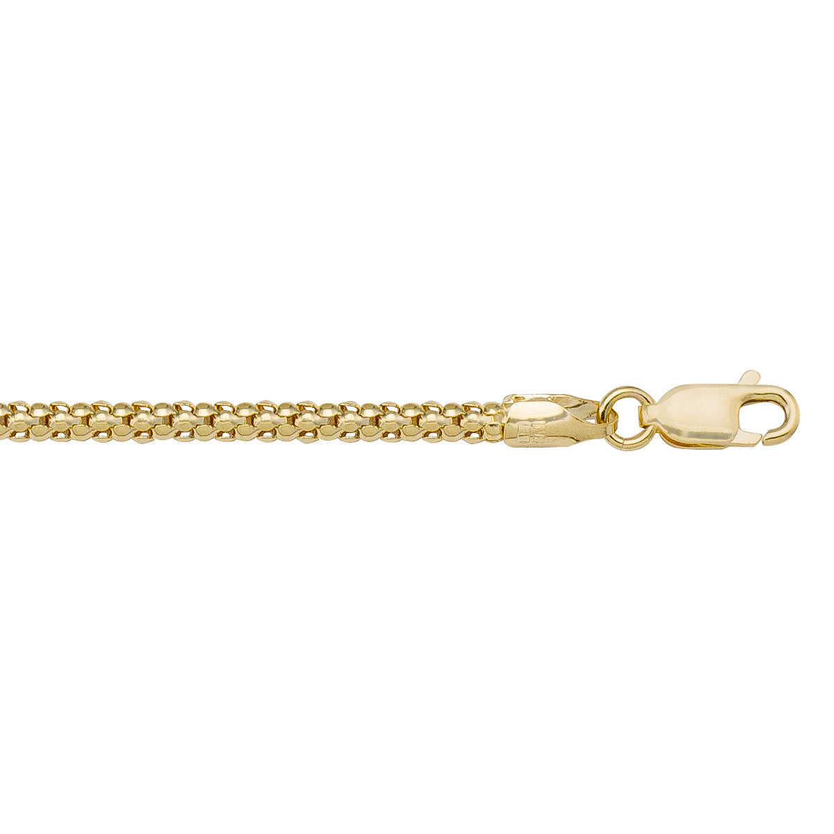 14K / 18K Yellow Gold Popcorn Necklace 2.8mm - Hollow - golden allure reimagined