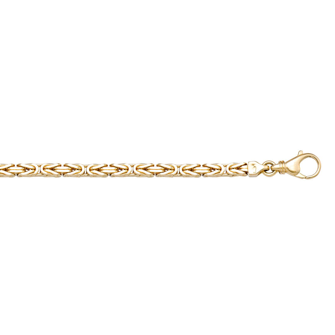 14K / 18K Yellow Gold Byzantine Necklace 2.4mm - refined for perfection