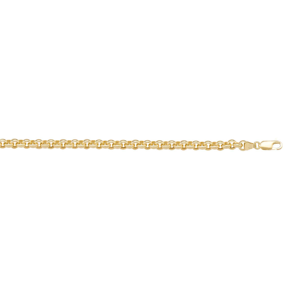 10K / 14K / 18K Yellow Gold Hollow Rolo Necklace 3.8mm - an everyday treasure