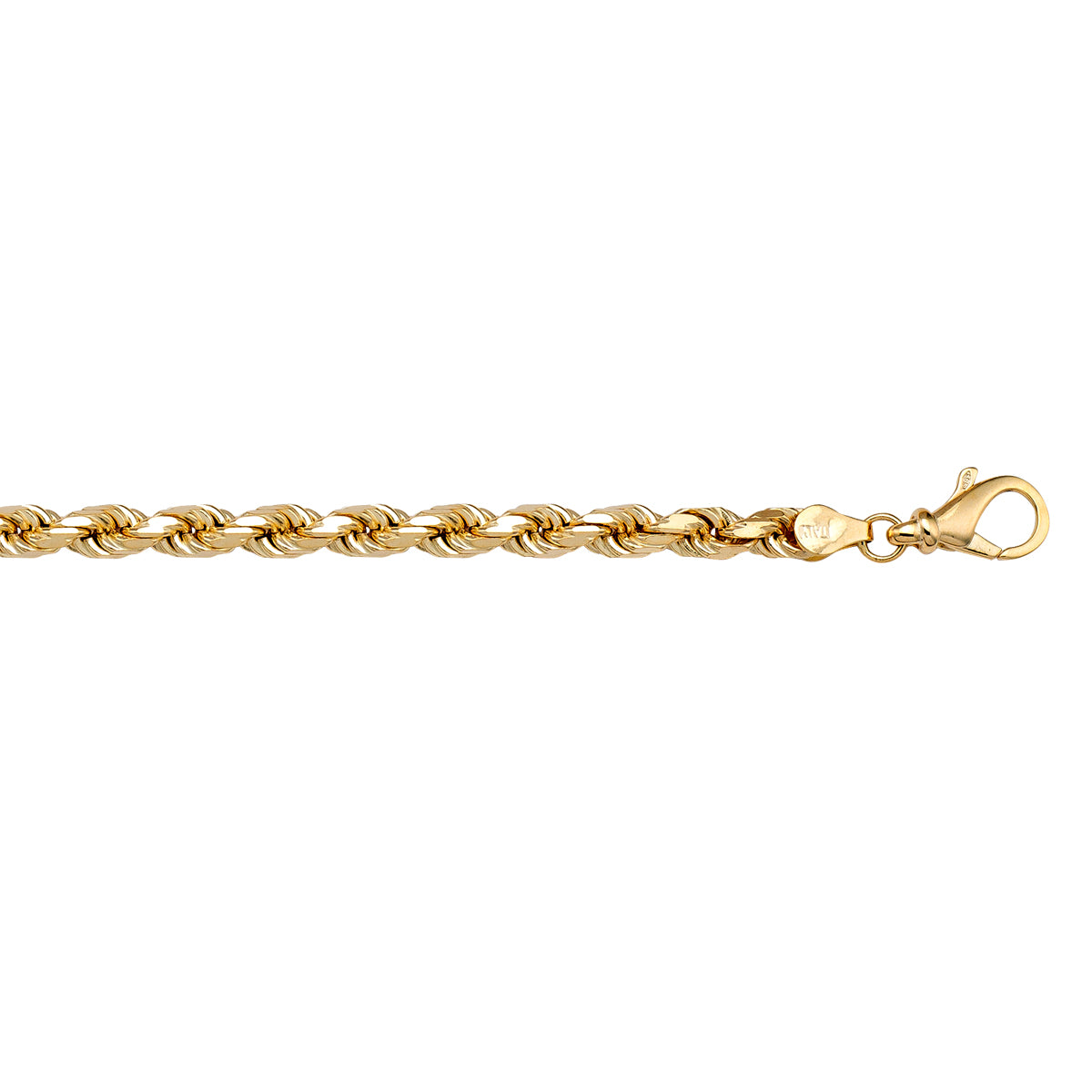 10K / 14K / 18K Yellow Gold Rope Necklace 3.3mm - inspired by tradition