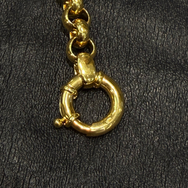 14k/18k Yellow Gold Rolo Bracelet - 7.7 mm Wide - 7.5 inches Long - Women's Jewelry - A Classic Gift for Any Occasion