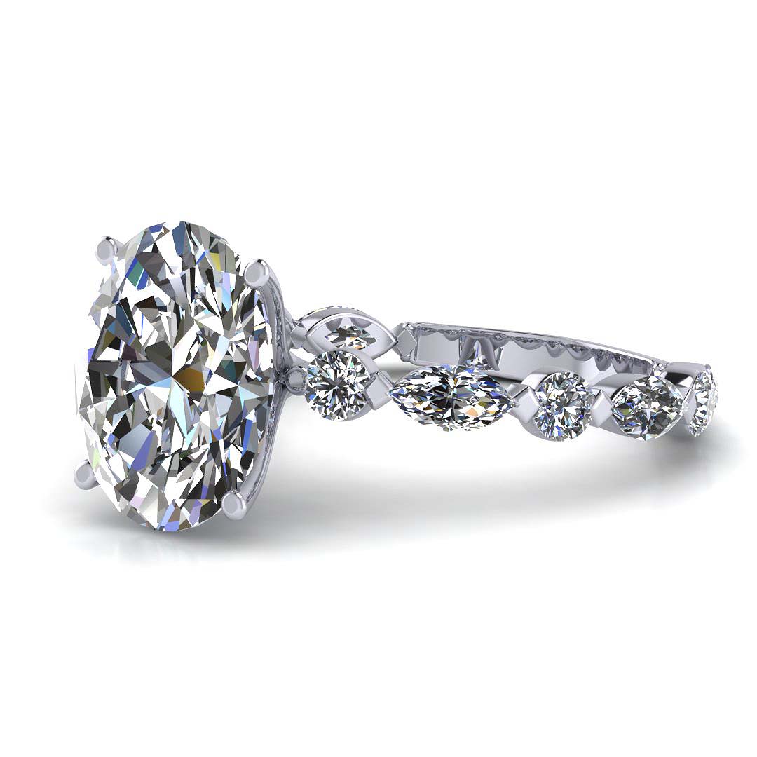 single row diamond ring