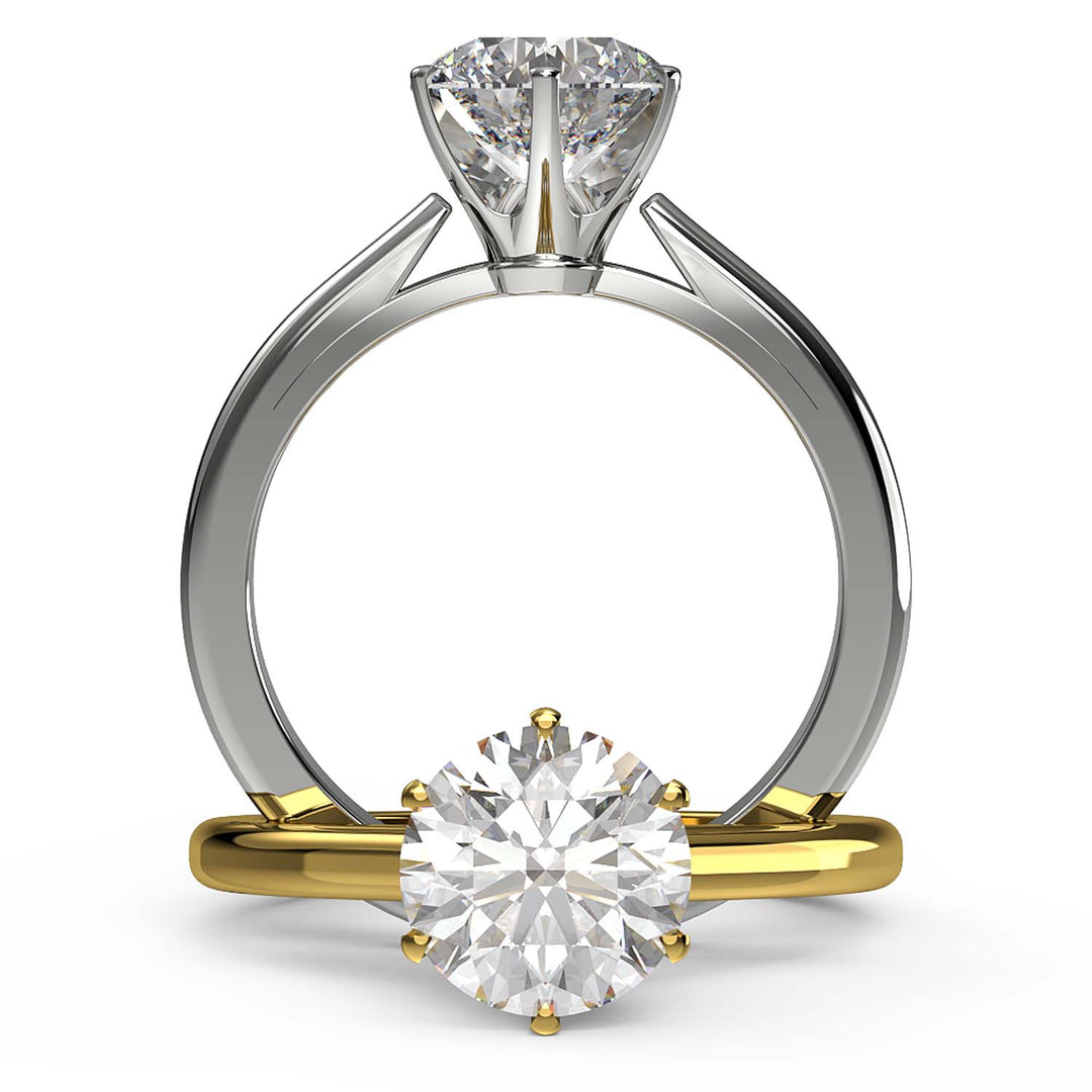 Six prongs solitaire Ring