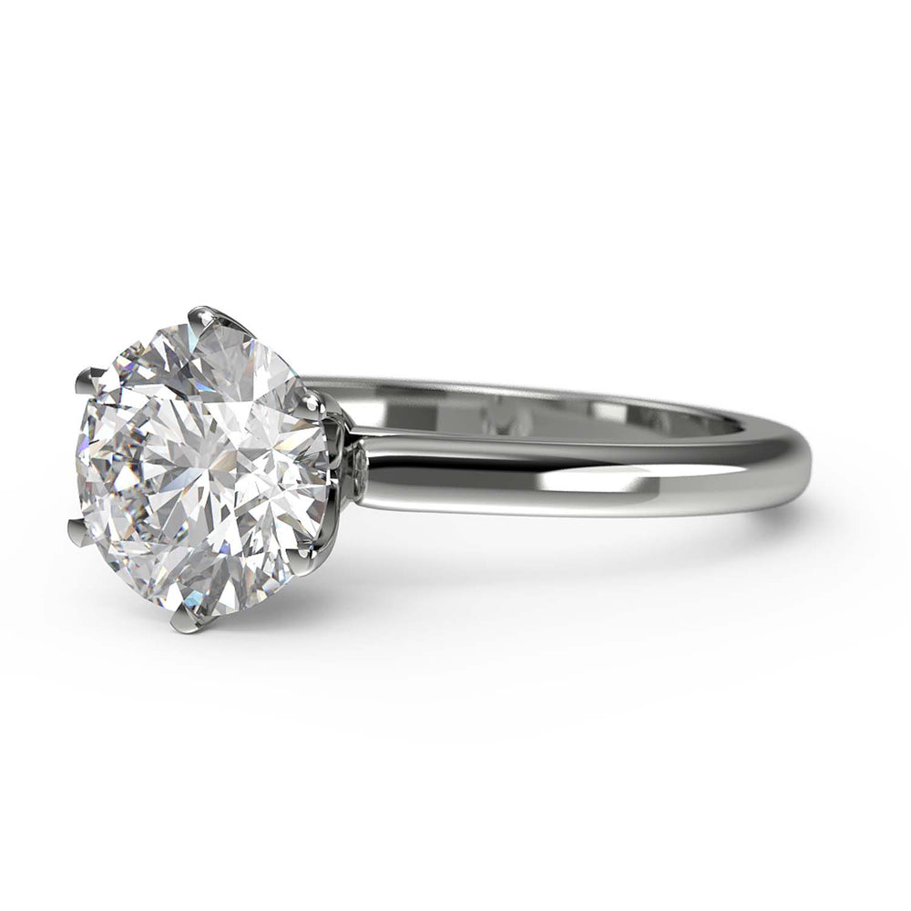 Round Solitaire Lab-Grown Diamond Engagement Ring in 14K Gold - Item - xnuj1523-100
