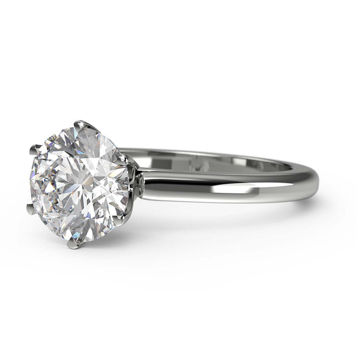 Round Solitaire Lab-Grown Diamond Engagement Ring in 14K Gold - Item - xnuj1523-100