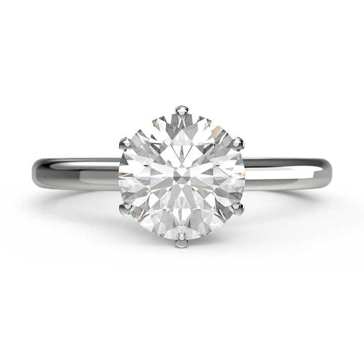 Round Solitaire Lab-Grown Diamond Engagement Ring in 14K Gold - Item - xnuj1523-100