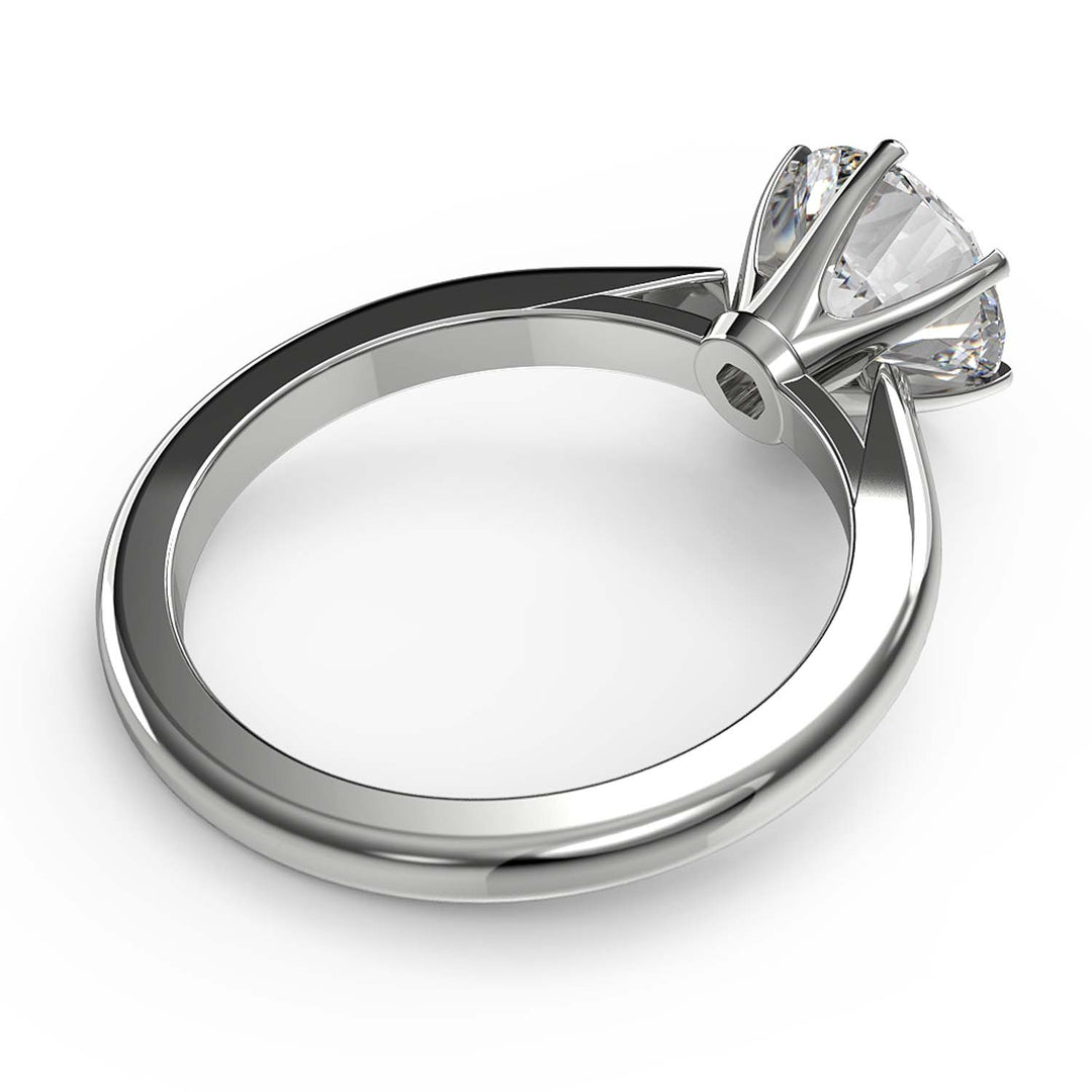 Round Solitaire Lab-Grown Diamond Engagement Ring in 14K Gold - Item - xnuj1523-100