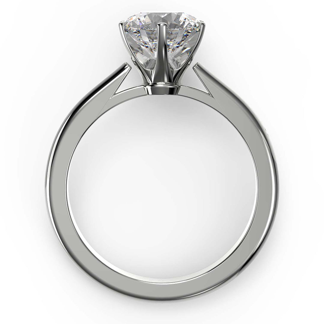Round Solitaire Lab-Grown Diamond Engagement Ring in 14K Gold - Item - xnuj1523-100