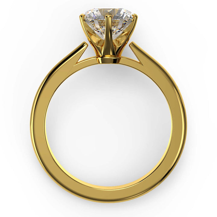 Round Solitaire Lab-Grown Diamond Engagement Ring in 14K Gold - Item - xnuj1523-100