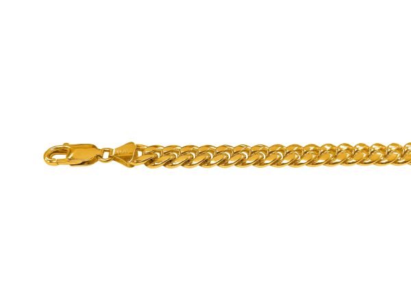DOMED-YG/7.6-YELLOW GOLD SOLID DOMED LINK 7.6 MM