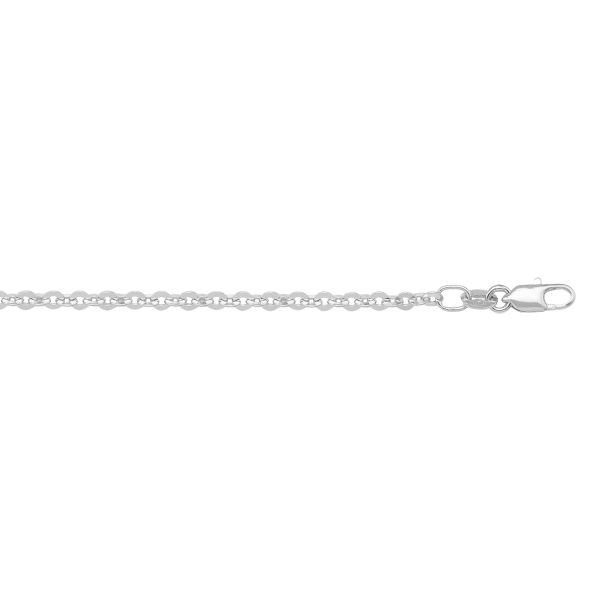 N1013-WHITE GOLD SOLID CABLE LINK