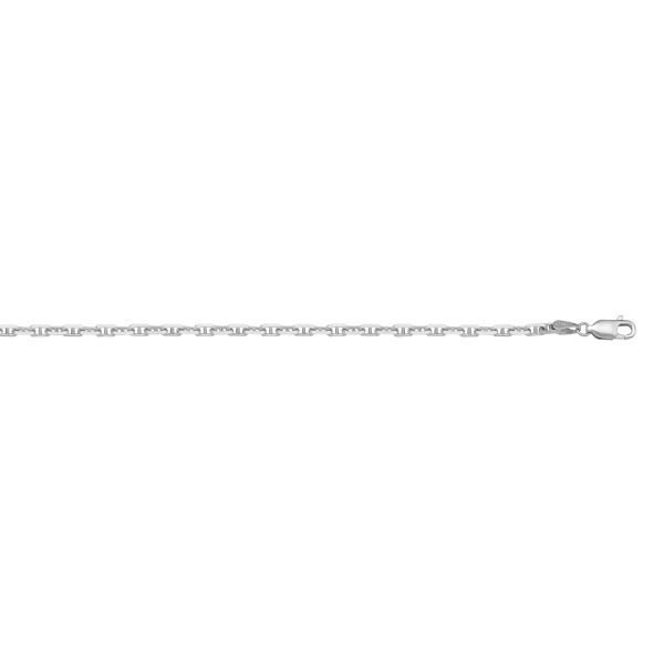 N1014-WHITE GOLD SOLID ANCHOR LINK