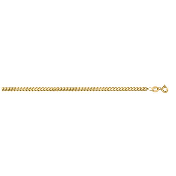 N101-YELLOW GOLD SOLID CURB LINK