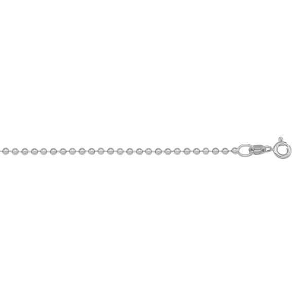 N1028-WHITE GOLD BEAD LINK