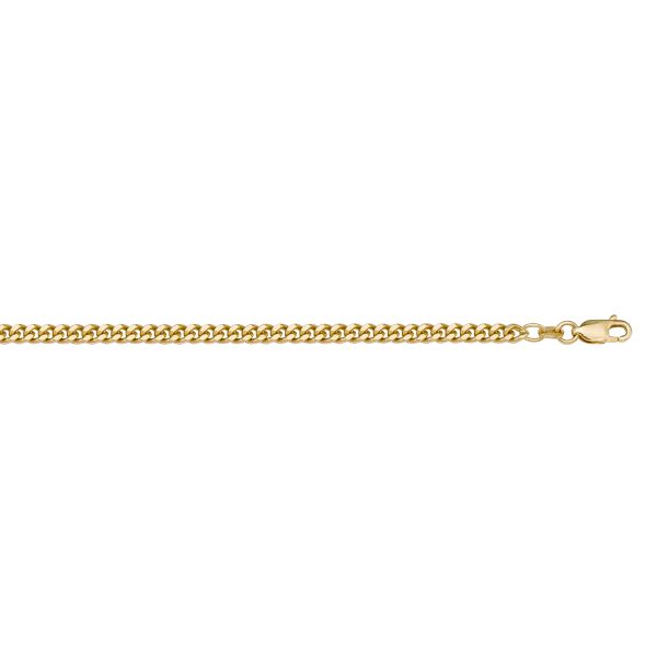 N103-YELLOW GOLD SOLID CURB LINK