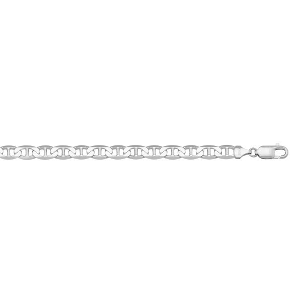 N1042-WHITE  GOLD SOLID FLAT ANCHOR LINK