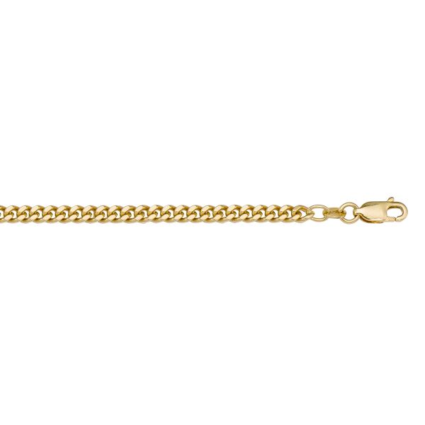 N105-YELLOW GOLD SOLID CURB LINK
