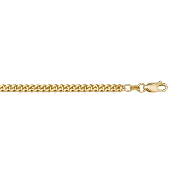 N106-YELLOW GOLD SOLID CURB LINK